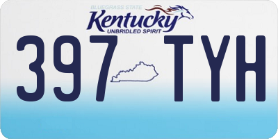 KY license plate 397TYH