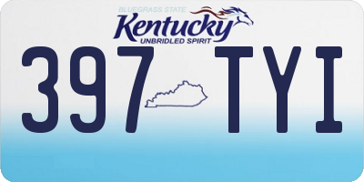 KY license plate 397TYI