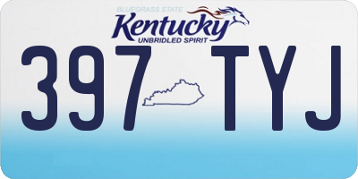 KY license plate 397TYJ