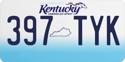 KY license plate 397TYK