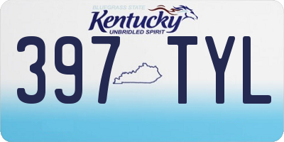 KY license plate 397TYL