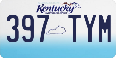 KY license plate 397TYM