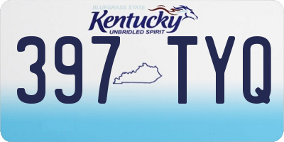 KY license plate 397TYQ