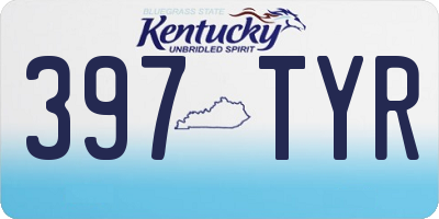 KY license plate 397TYR