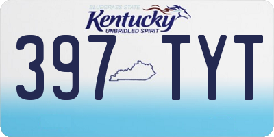 KY license plate 397TYT