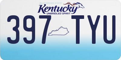 KY license plate 397TYU