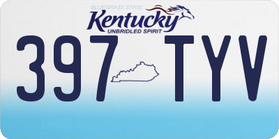KY license plate 397TYV