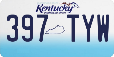 KY license plate 397TYW