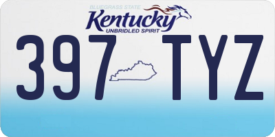 KY license plate 397TYZ