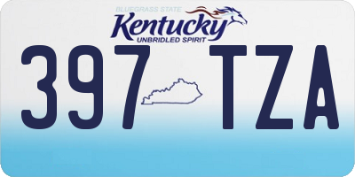 KY license plate 397TZA
