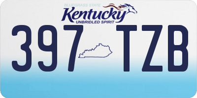 KY license plate 397TZB