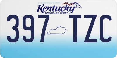 KY license plate 397TZC