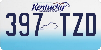 KY license plate 397TZD