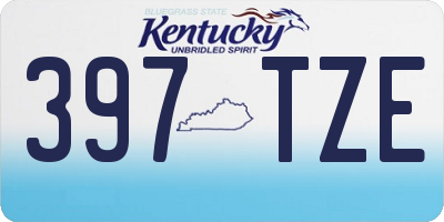 KY license plate 397TZE