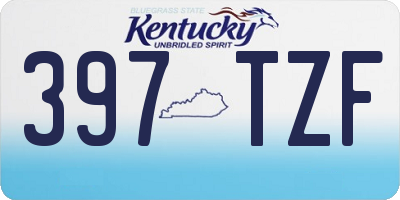 KY license plate 397TZF