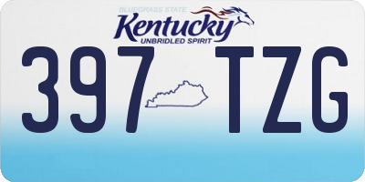 KY license plate 397TZG