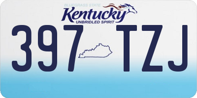KY license plate 397TZJ