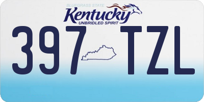 KY license plate 397TZL