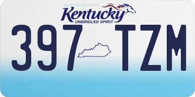 KY license plate 397TZM