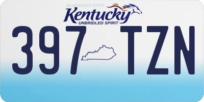 KY license plate 397TZN