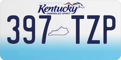 KY license plate 397TZP