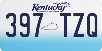 KY license plate 397TZQ