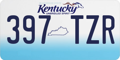 KY license plate 397TZR