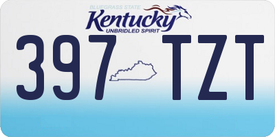 KY license plate 397TZT