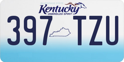 KY license plate 397TZU