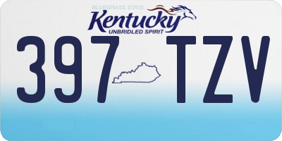 KY license plate 397TZV