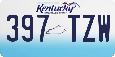 KY license plate 397TZW