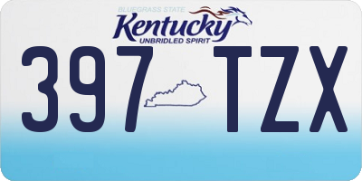 KY license plate 397TZX