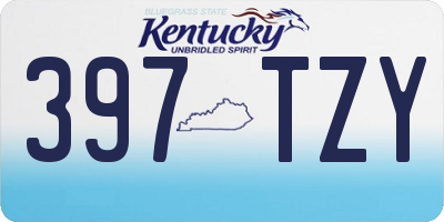 KY license plate 397TZY