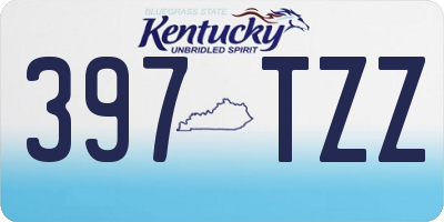 KY license plate 397TZZ