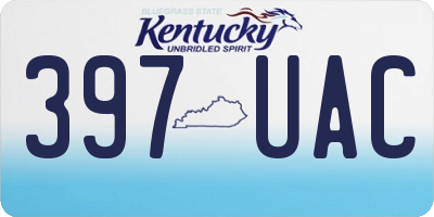 KY license plate 397UAC