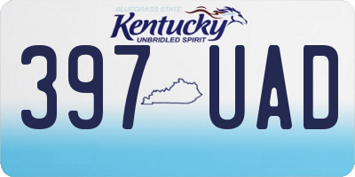 KY license plate 397UAD