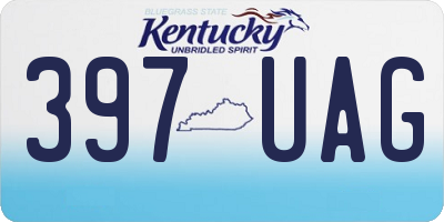 KY license plate 397UAG