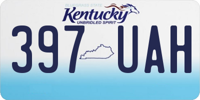 KY license plate 397UAH