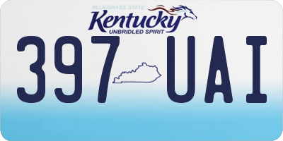 KY license plate 397UAI