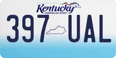 KY license plate 397UAL