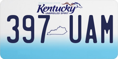 KY license plate 397UAM
