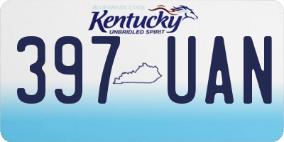 KY license plate 397UAN
