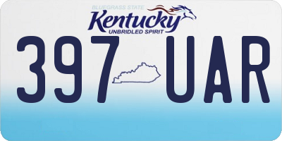 KY license plate 397UAR