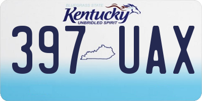 KY license plate 397UAX