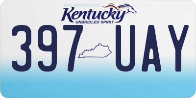 KY license plate 397UAY