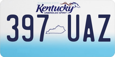 KY license plate 397UAZ