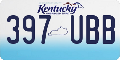 KY license plate 397UBB