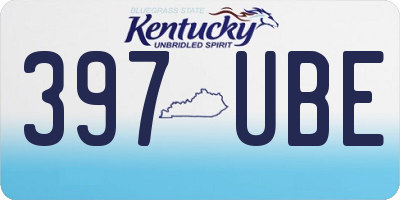 KY license plate 397UBE