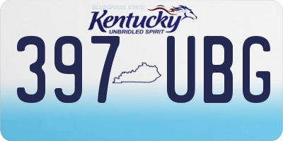 KY license plate 397UBG