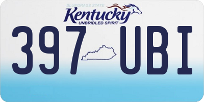 KY license plate 397UBI
